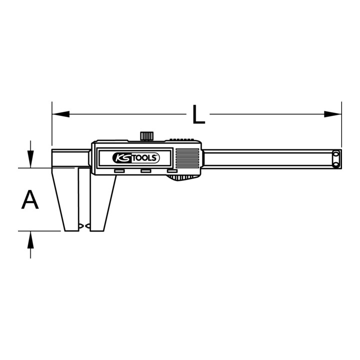 KS Tools Digital-Bremsscheiben-Messschieber 0-60 mm, 160 mm
