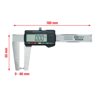 KS Tools digitale remschijfklauw 0-60 mm, 160 mm