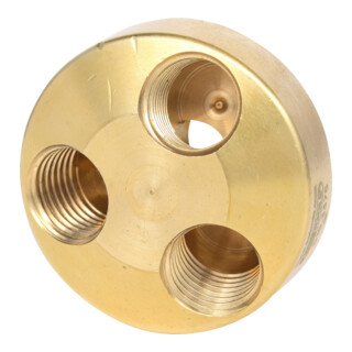 KS Tools Distributore a 3 vie per aria compressa in ottone 1/4", 41mm