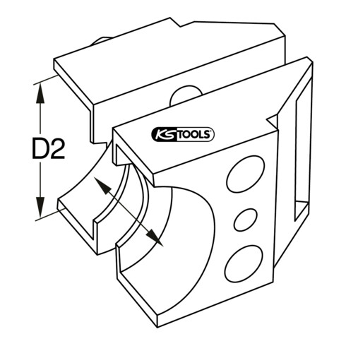 KS Tools Divaricatore foro di ancoraggio