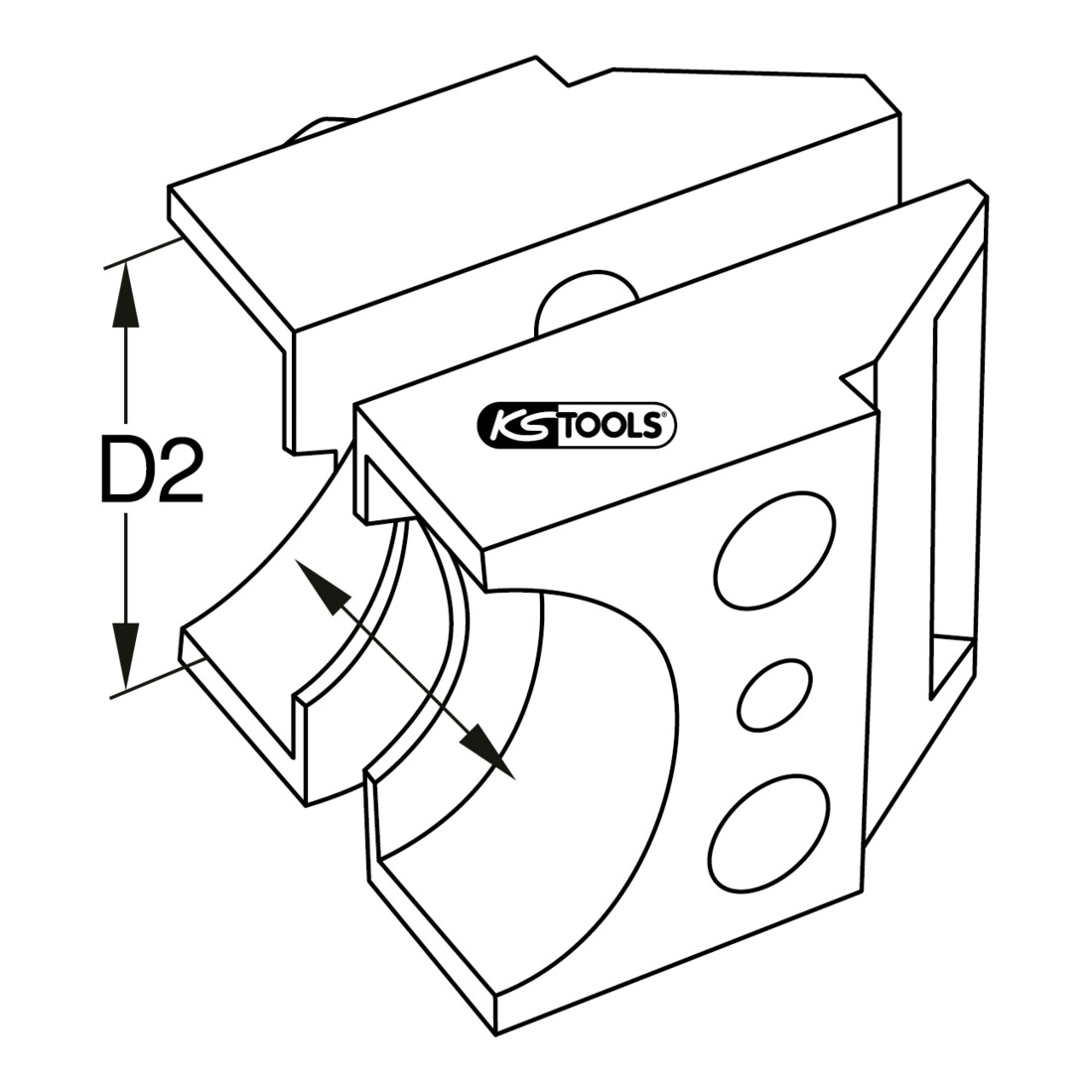 KS Tools Divaricatore foro di ancoraggio