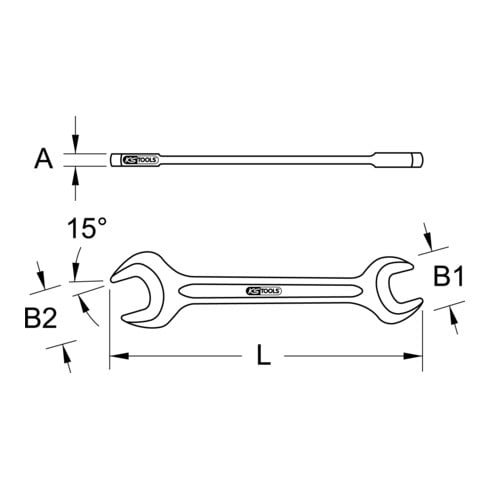 KS Tools Doppelmaul-Kraftschlüssel