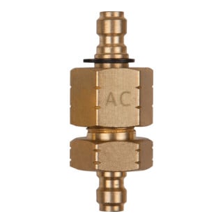 KS Tools Doppio Adattatore M14x1,25 con filettatura interna ed esterna e attacco tubo flessibile 1/4"