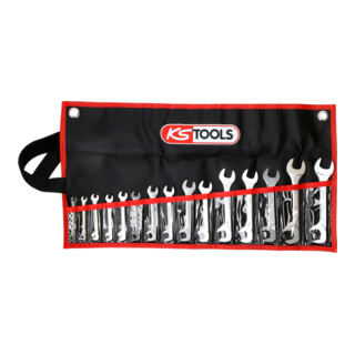 KS Tools double jeu de clés à fourche, 15°+75° 15 pcs. 3,2-14mm