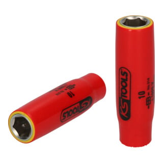 KS Tools Douille 1/4" avec isolation protectrice, 8mm, longue