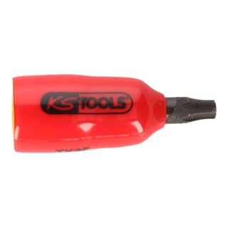 KS Tools Douille à embout 1/4" avec isolation protectrice pour vis TX, T20