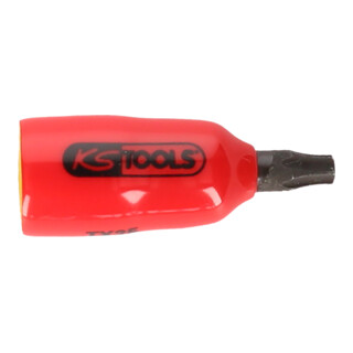 KS Tools Douille à embout 1/4" avec isolation protectrice pour vis TX, T8