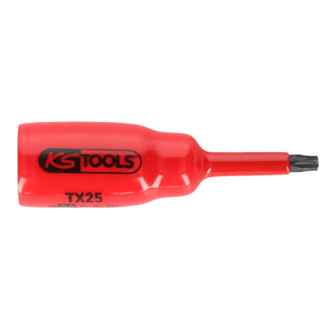 KS Tools Douille à embout 3/8" avec isolation de protection pour vis Torx, T25, court