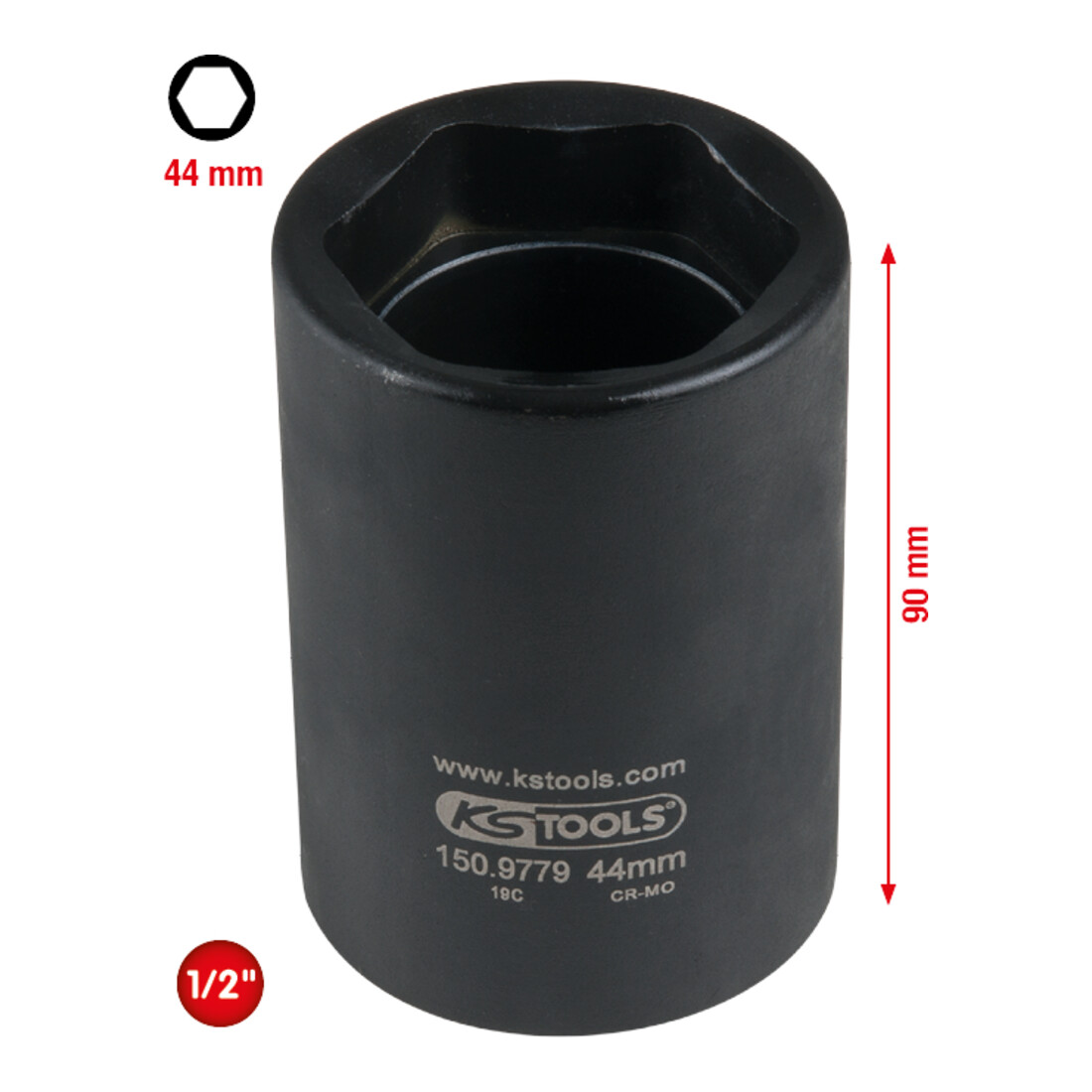 KS Tools Douille d'articulation de support 3/4" pour EPI, 44 mm