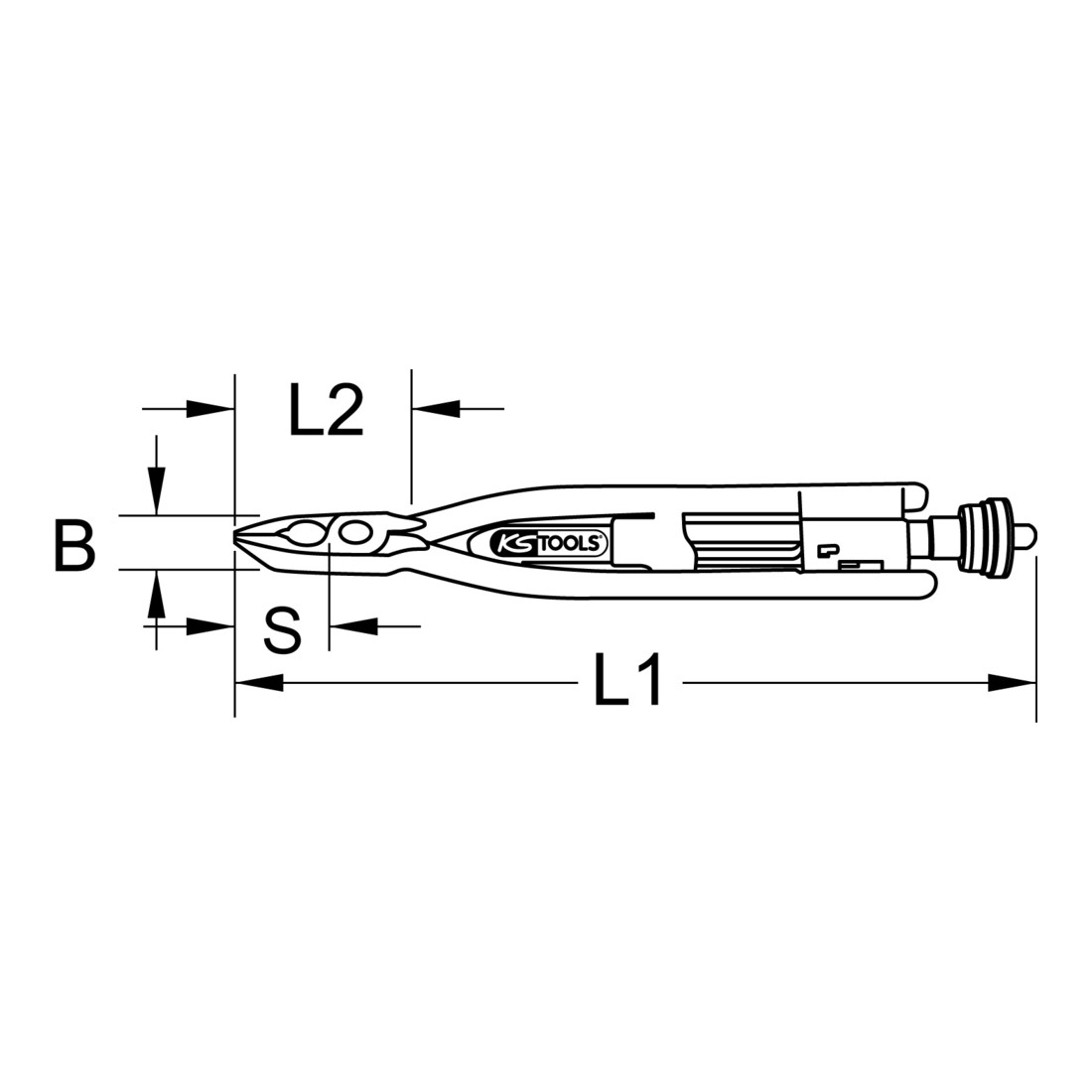 KS Tools draad werveltang, 265mm