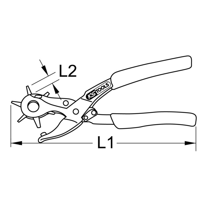 KS Tools draaibare ponstang, hefboom, 250mm