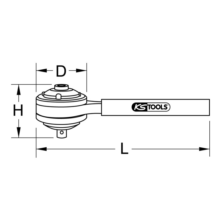 KS Tools Drehmoment-Vervielfältiger 1/2" x 1.1/2"