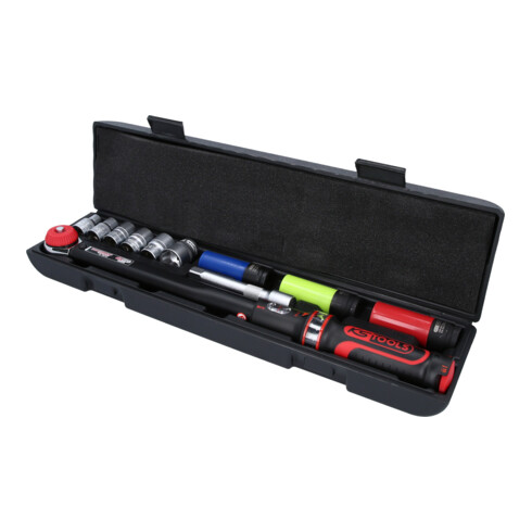 KS Tools Drehmomentschlüssel-Satz ERGOTORQUEprecision 1/2 Zoll, 20-200 Nm, 11-tlg.
