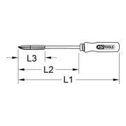 KS Tools Dreikant-Löffelschaber, 265mm-3