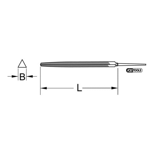 KS Tools driehoekig vijlblad, vorm C