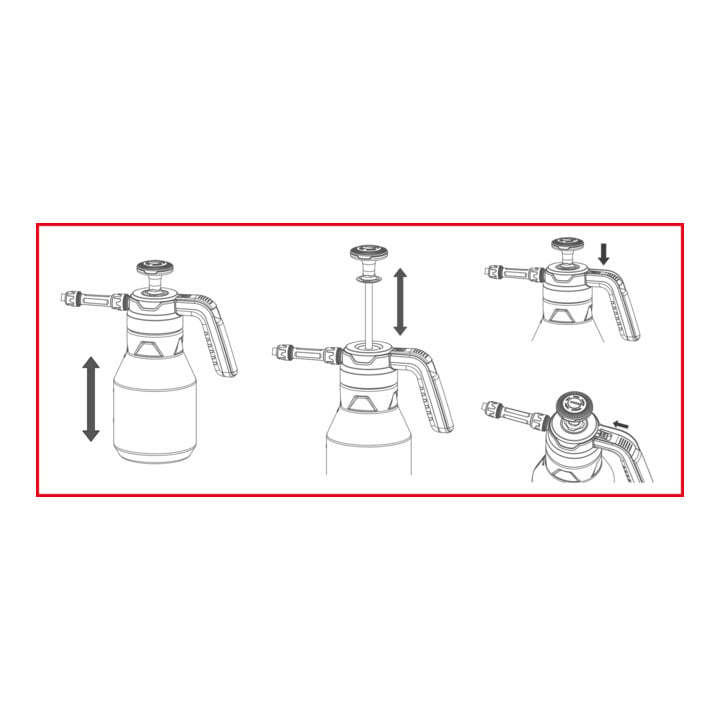 KS Tools Druck-Pump-Schaum-Sprüher (Schäumer), 1,5 l
