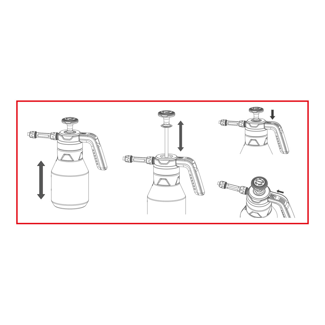 KS Tools Druck-Pump-Schaum-Sprüher (Schäumer), 1,5 l
