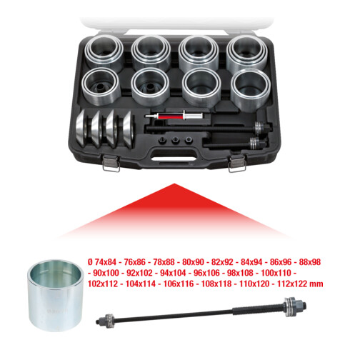 KS Tools Druck- und Zughülsen-Satz 46-tlg