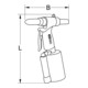 KS Tools Druckluft-Blindniet-Pistole Länge 340mm