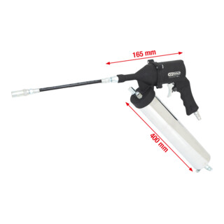 KS Tools Druckluft-Fettpresse mit flexiblem Schlauch und Düse
