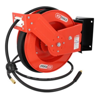 KS Tools Druckluft-Schlauchaufroller Ø10 mm, Anschluss 3/8", 20 m