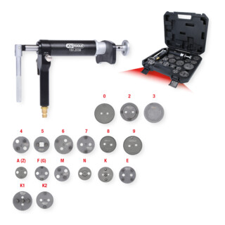 KS Tools Druckluftspindel-Bremskolbenwerkzeug-Satz, 18-teilig