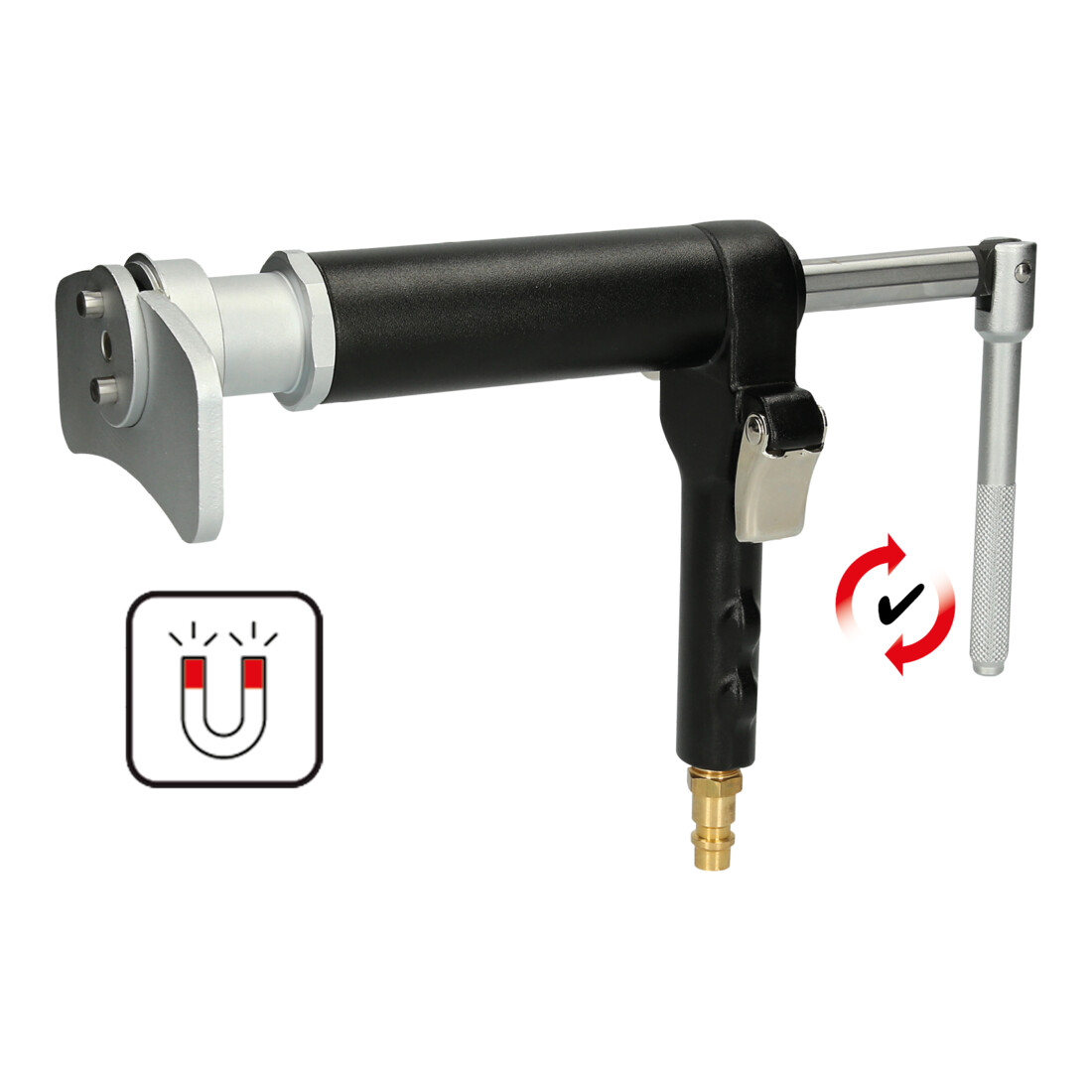 KS Tools Druckluftspindel für Bremskolben-Adapter für beengte Platzverhältnisse, 260 mm