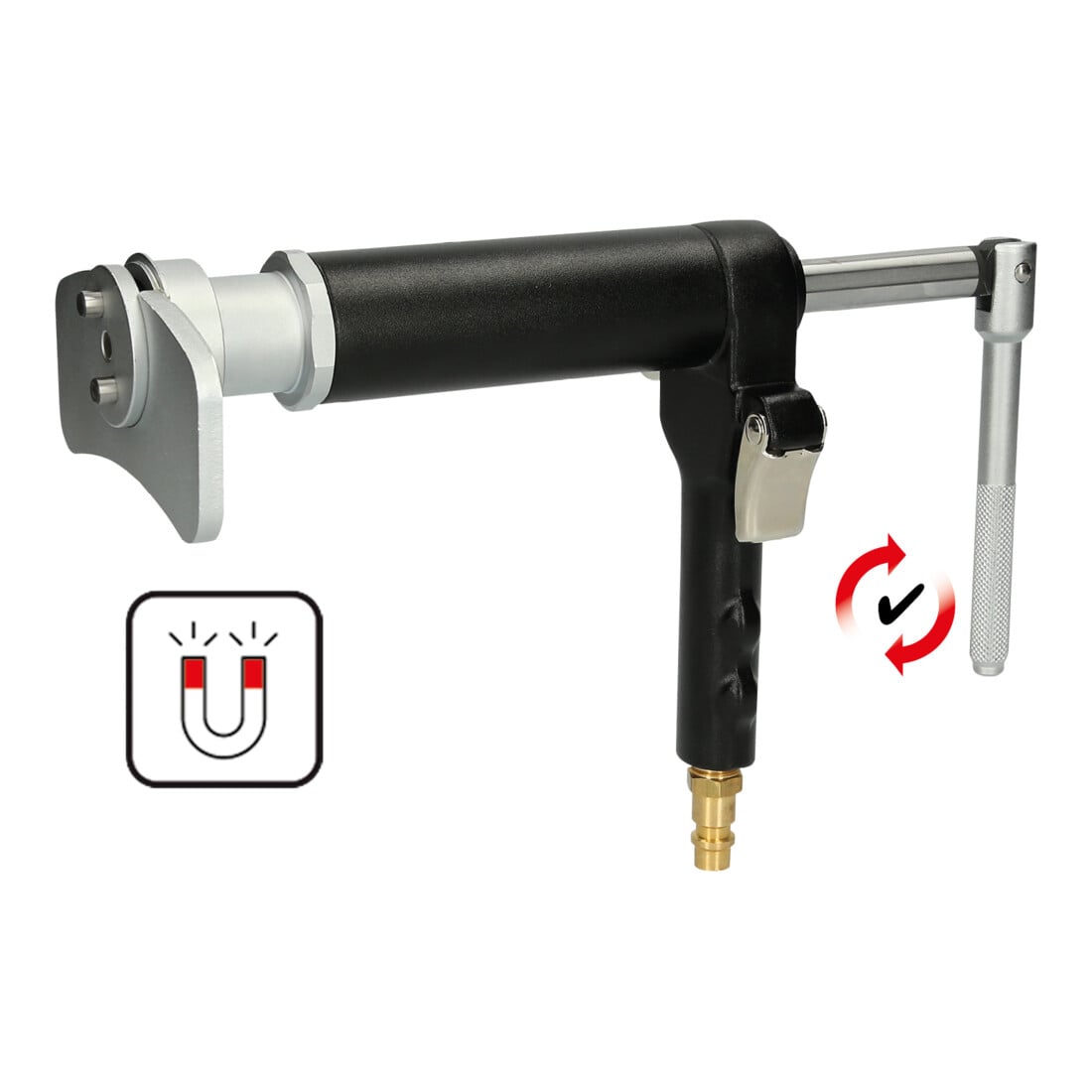 KS Tools Druckluftspindel für Bremskolben-Adapter für beengte Platzverhältnisse, 260 mm