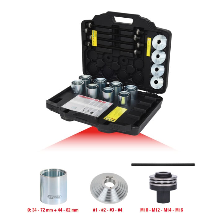 KS Tools druk- en spanhulzenset, 36 delig