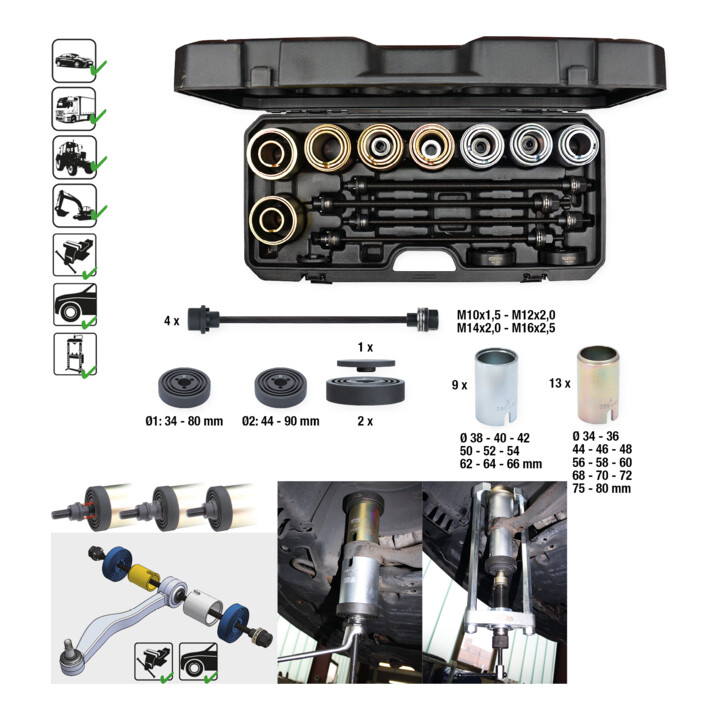 KS Tools druk- en spanhulzenset, 37 st.