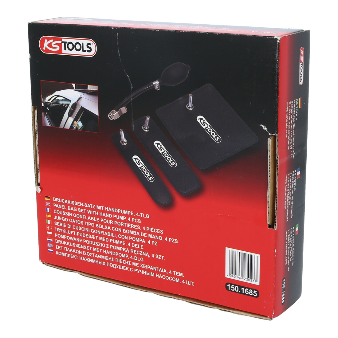 KS Tools drukkussenset met handpomp, 4-delig