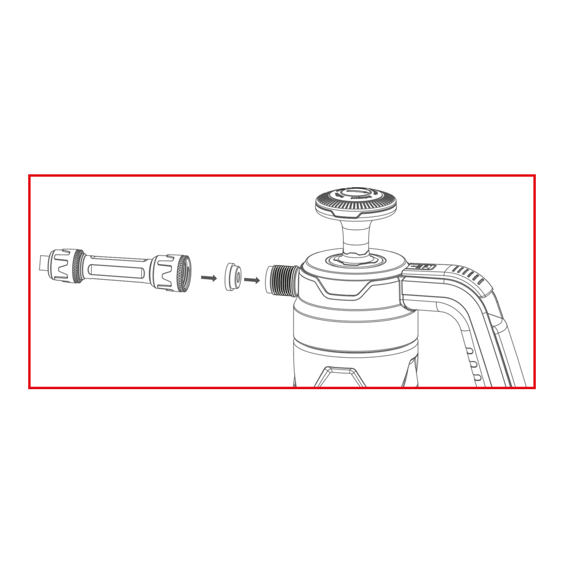 KS Tools Drukpompschuimspuit (schuimer), 1,5 l