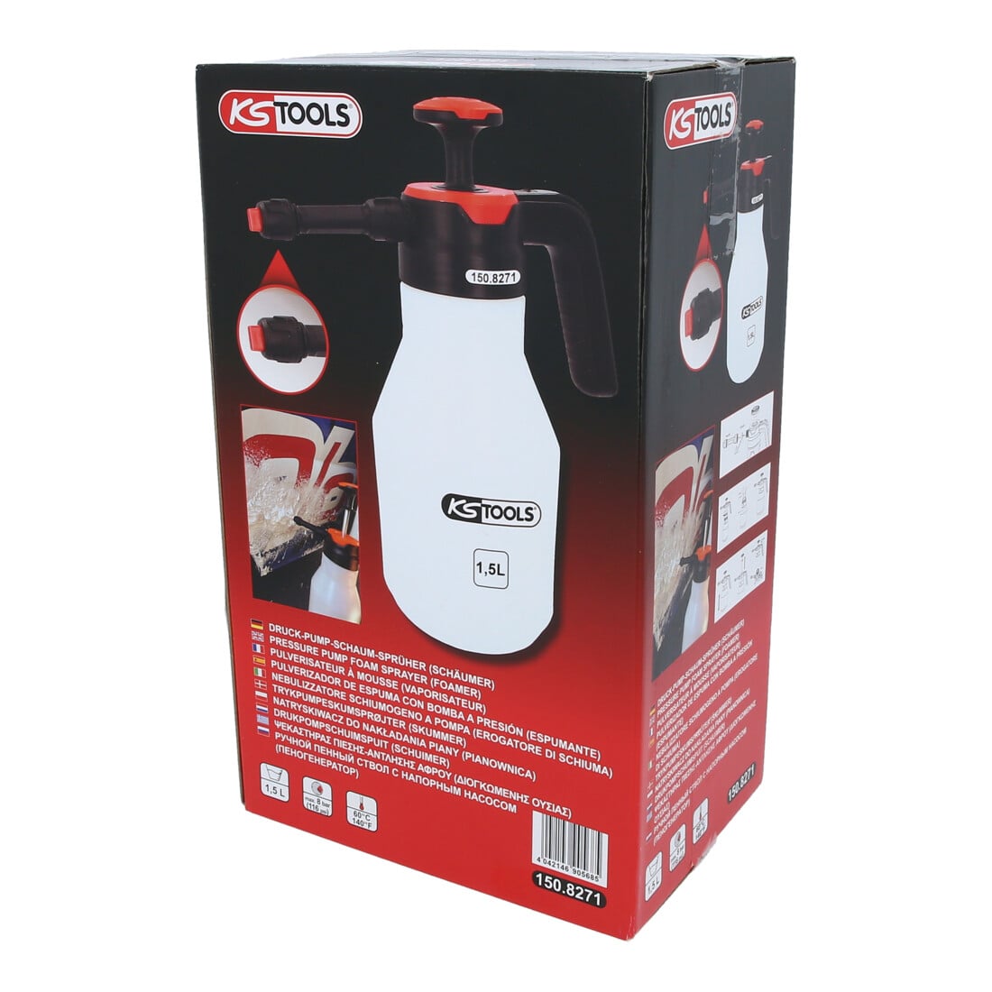 KS Tools Drukpompschuimspuit (schuimer), 1,5 l