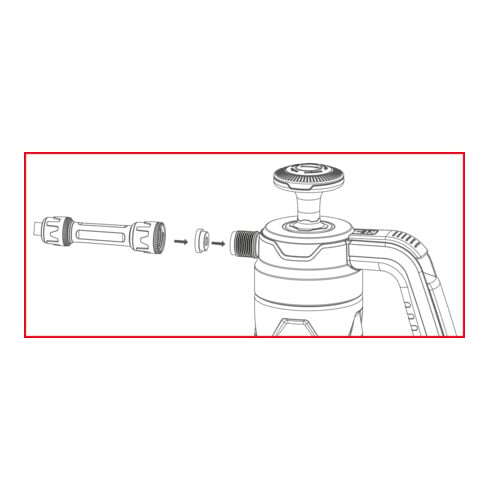 KS Tools Drukpompschuimspuit (schuimer), 1,5 l