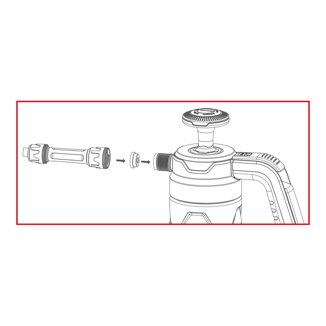 KS Tools Drukpompschuimspuit (schuimer), 1,5 l