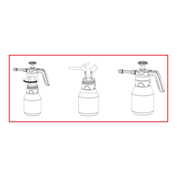 KS Tools Drukpompschuimspuit (schuimer), 1,5 l