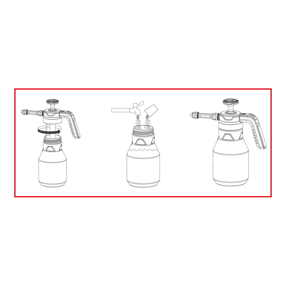 KS Tools Drukpompschuimspuit (schuimer), 1,5 l