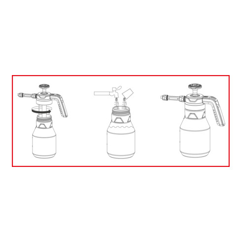 KS Tools Drukpompschuimspuit (schuimer), 1,5 l