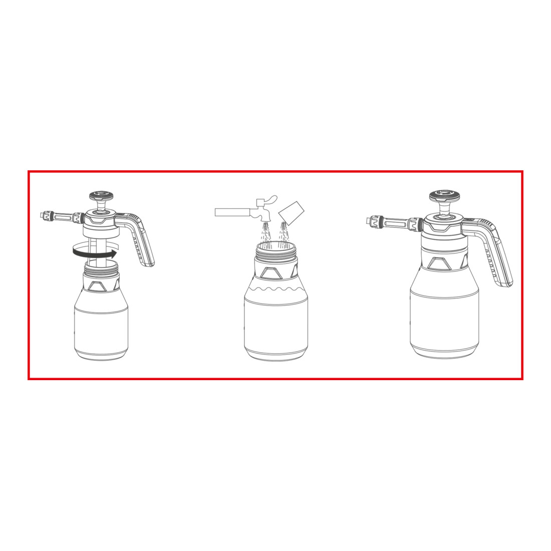 KS Tools Drukpompschuimspuit (schuimer), 1,5 l