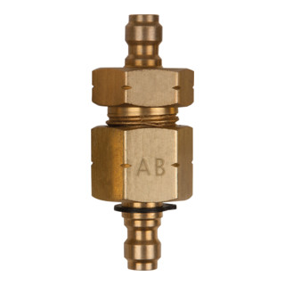 KS Tools Dubbele adapter met binnen- en buitendraad en slang aansluiting