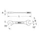 KS Tools dubbele steeksleutel, 15°+75° 13mm