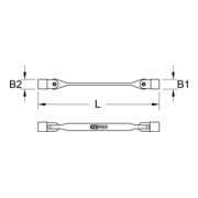 KS Tools dubbelscharniersleutel, 24x27mm-5