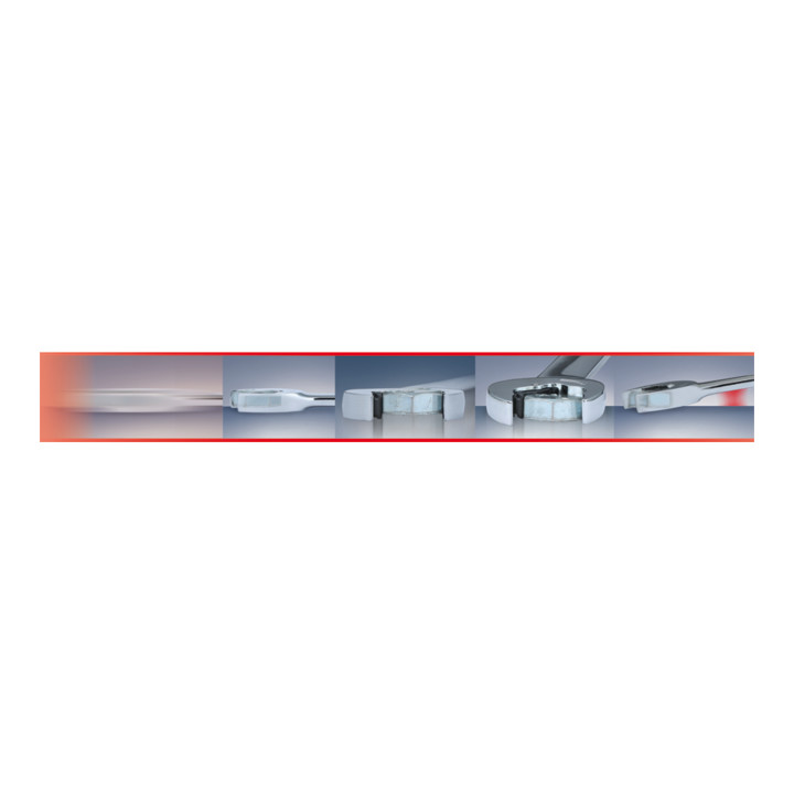 KS Tools DUO GEARplus Clés mixtes à cliquet avec système de cliquet dans la fourche, 5 pcs.