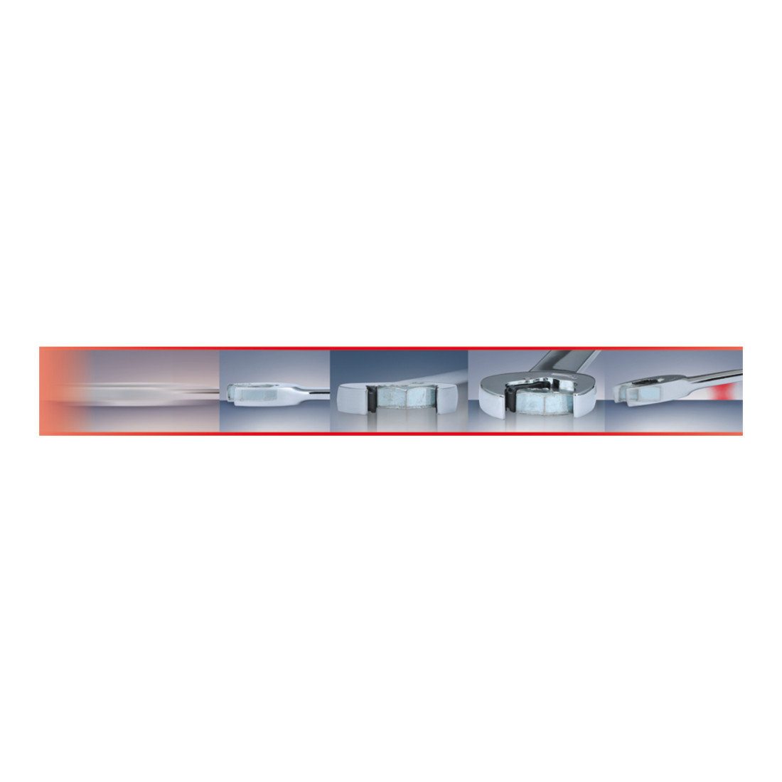 KS Tools DUO GEARplus Clés mixtes à cliquet avec système de cliquet dans la fourche, 5 pcs.