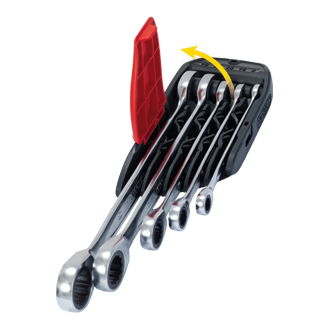 KS Tools DUO GEARplus Clés mixtes à cliquet avec système de cliquet dans la fourche, 5 pcs.