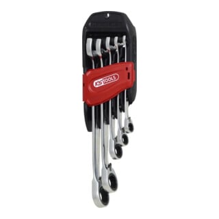 KS Tools DUO GEARplus Clés mixtes à cliquet avec système de cliquet dans la fourche réversible, 5 pcs.