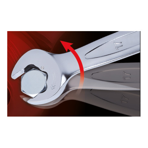 KS Tools duo geARplus combisleutel, ratelfunctie