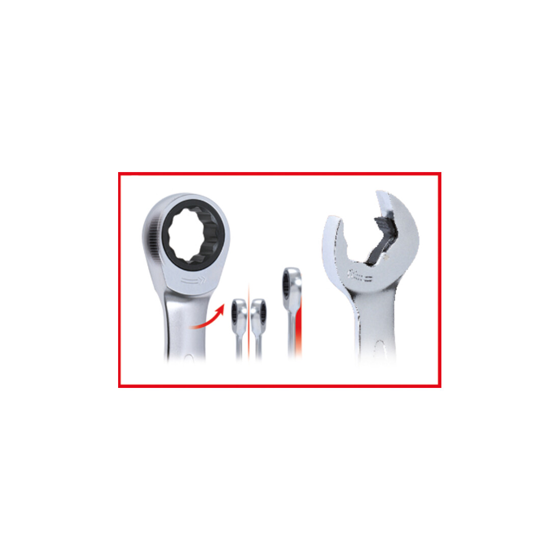 KS Tools duo geARplus combisleutel, ratelfunctie