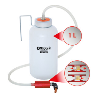 KS Tools Easy ventiel ontluchter met opvangfles