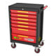 KS Tools ECOline SCHWARZ/ROT/GELB Werkstattwagen mit 7 Schubladen